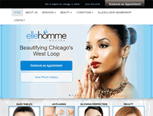 Tablet Screenshot of ellehommespa.com